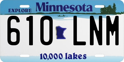 MN license plate 610LNM
