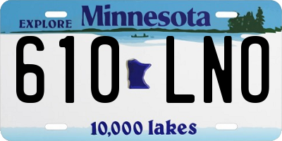 MN license plate 610LNO
