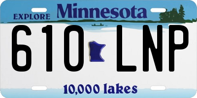 MN license plate 610LNP
