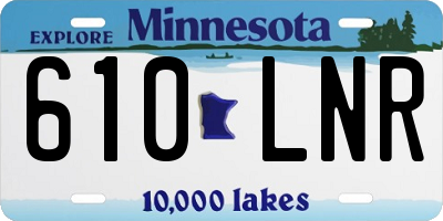 MN license plate 610LNR