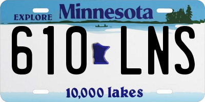 MN license plate 610LNS