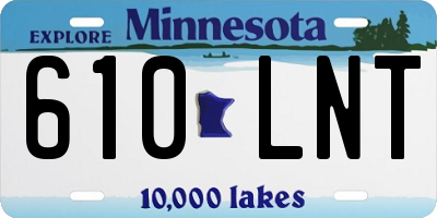 MN license plate 610LNT