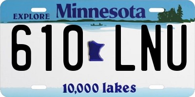 MN license plate 610LNU