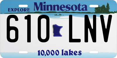 MN license plate 610LNV