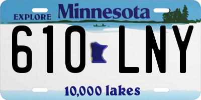 MN license plate 610LNY