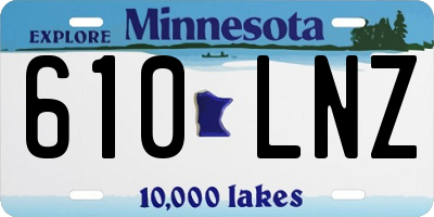 MN license plate 610LNZ