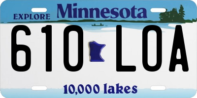 MN license plate 610LOA