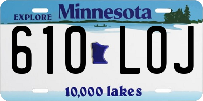 MN license plate 610LOJ