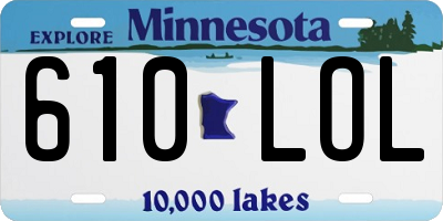 MN license plate 610LOL