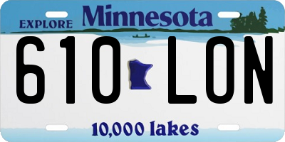 MN license plate 610LON