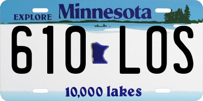 MN license plate 610LOS