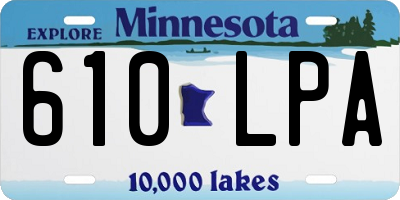 MN license plate 610LPA