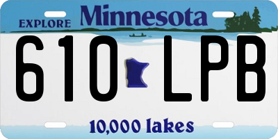 MN license plate 610LPB