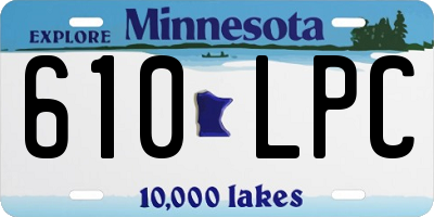 MN license plate 610LPC
