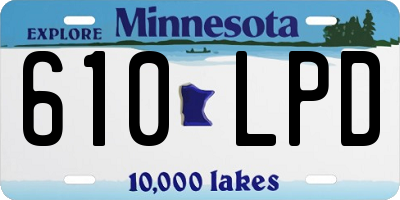 MN license plate 610LPD