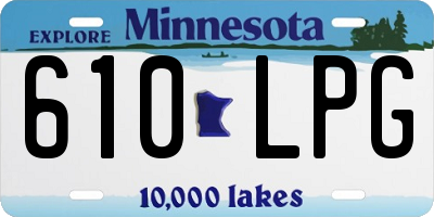 MN license plate 610LPG