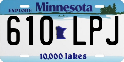 MN license plate 610LPJ