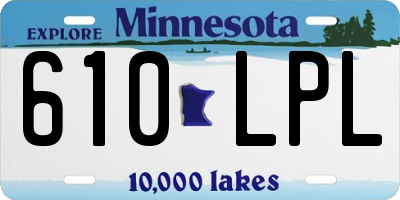 MN license plate 610LPL