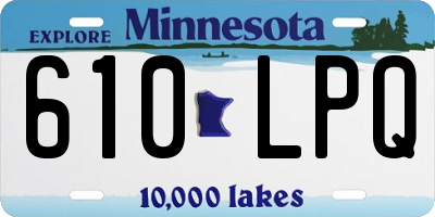 MN license plate 610LPQ