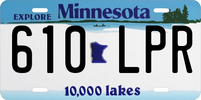MN license plate 610LPR