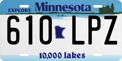 MN license plate 610LPZ