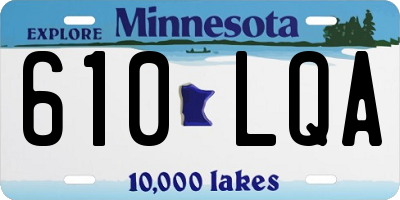 MN license plate 610LQA