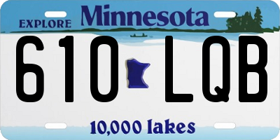 MN license plate 610LQB