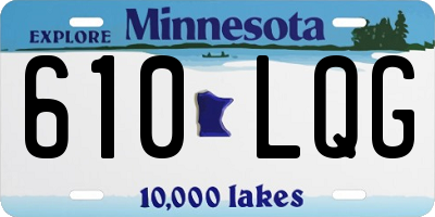 MN license plate 610LQG