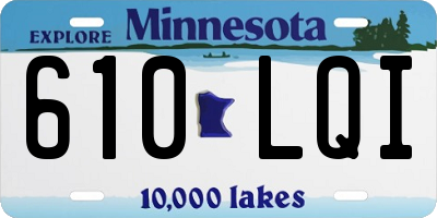 MN license plate 610LQI