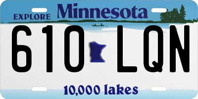 MN license plate 610LQN