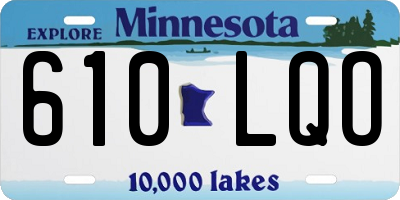 MN license plate 610LQO