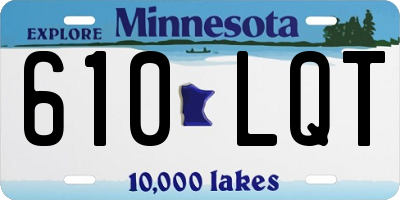 MN license plate 610LQT