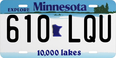 MN license plate 610LQU