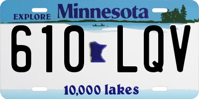 MN license plate 610LQV