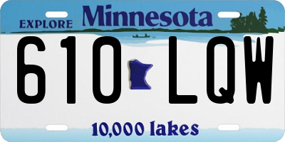 MN license plate 610LQW