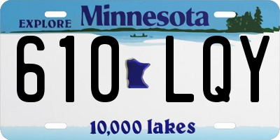 MN license plate 610LQY
