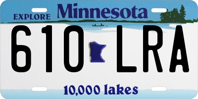 MN license plate 610LRA