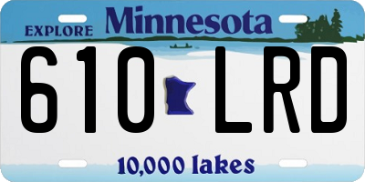 MN license plate 610LRD