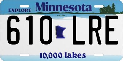 MN license plate 610LRE
