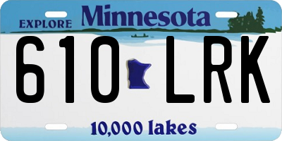 MN license plate 610LRK