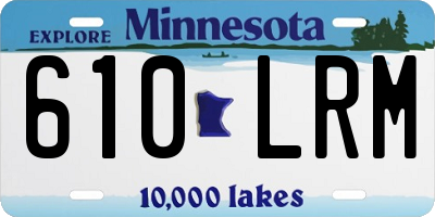 MN license plate 610LRM