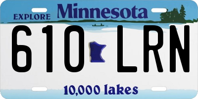 MN license plate 610LRN