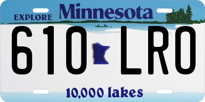 MN license plate 610LRO