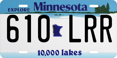MN license plate 610LRR