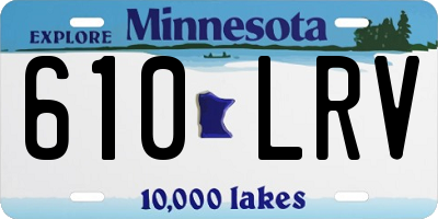 MN license plate 610LRV