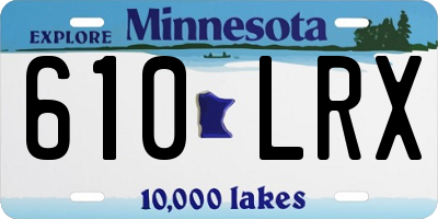 MN license plate 610LRX