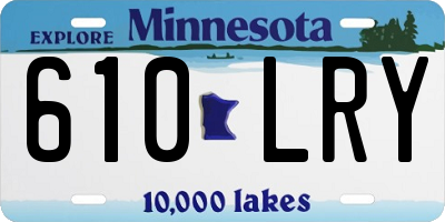 MN license plate 610LRY