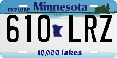 MN license plate 610LRZ