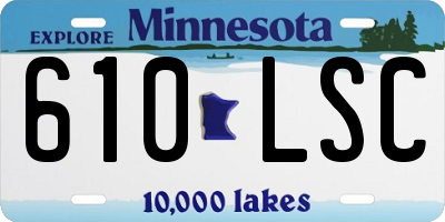 MN license plate 610LSC