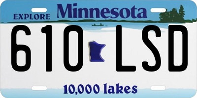 MN license plate 610LSD